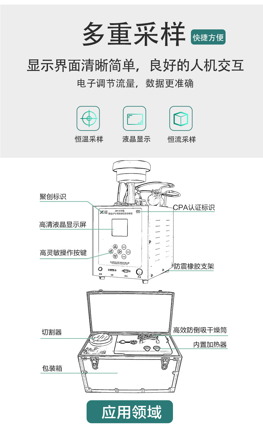 聚創(chuàng)環(huán)保JCH-6120-3型智能24小時(shí)/TSP綜合采樣器 聚創(chuàng)環(huán)保JCH-6120-3型智能24小時(shí)/TSP綜合采樣器